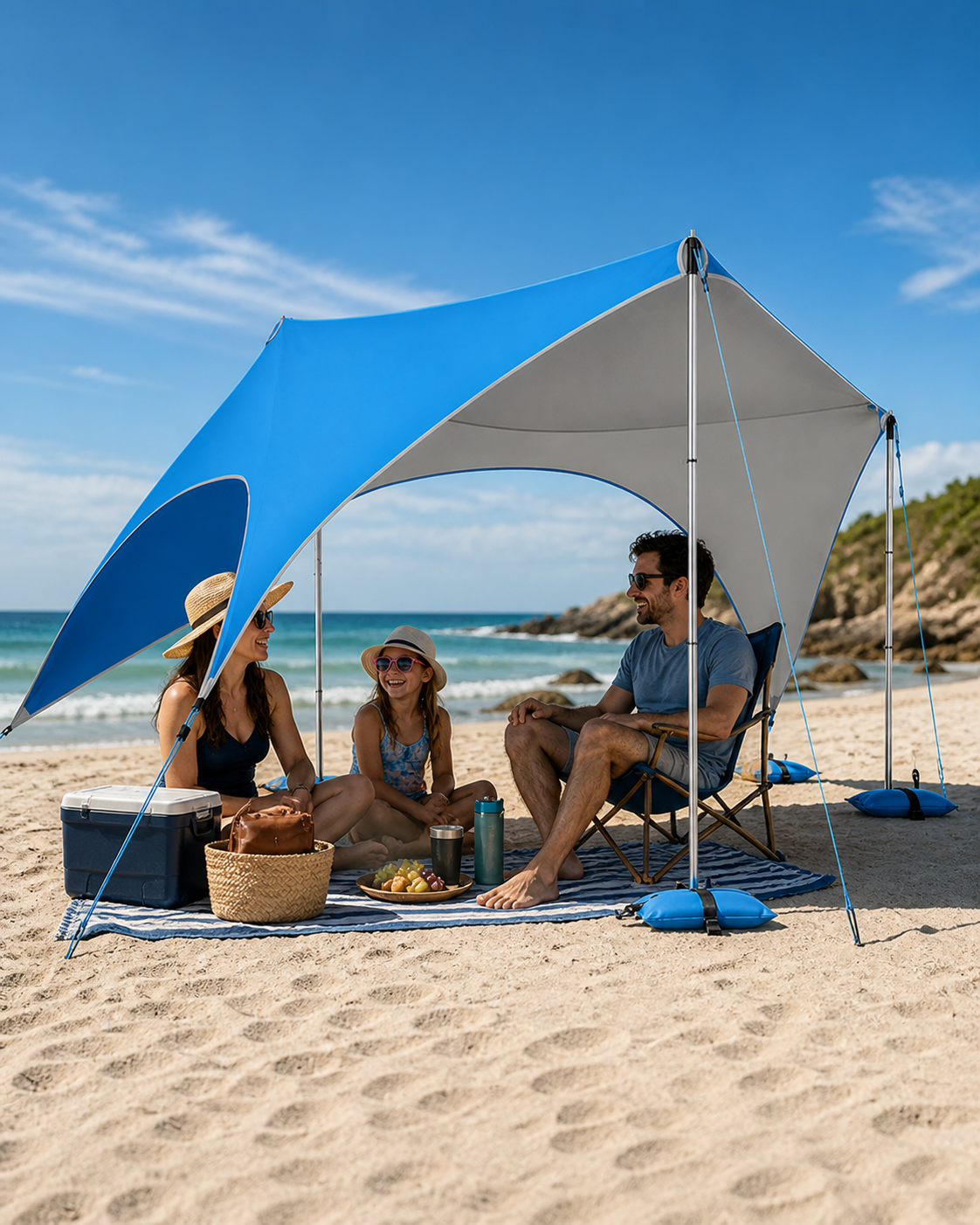 ShadeFlow™ Beach Canopy Tent (UPF 50+)