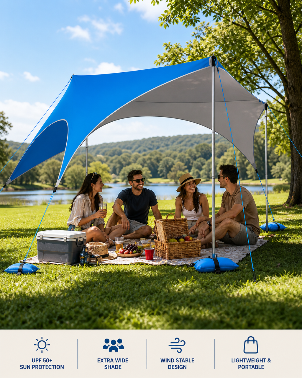 ShadeFlow™ Beach Canopy Tent (UPF 50+)