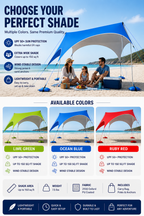 ShadeFlow™ Beach Canopy Tent (UPF 50+)