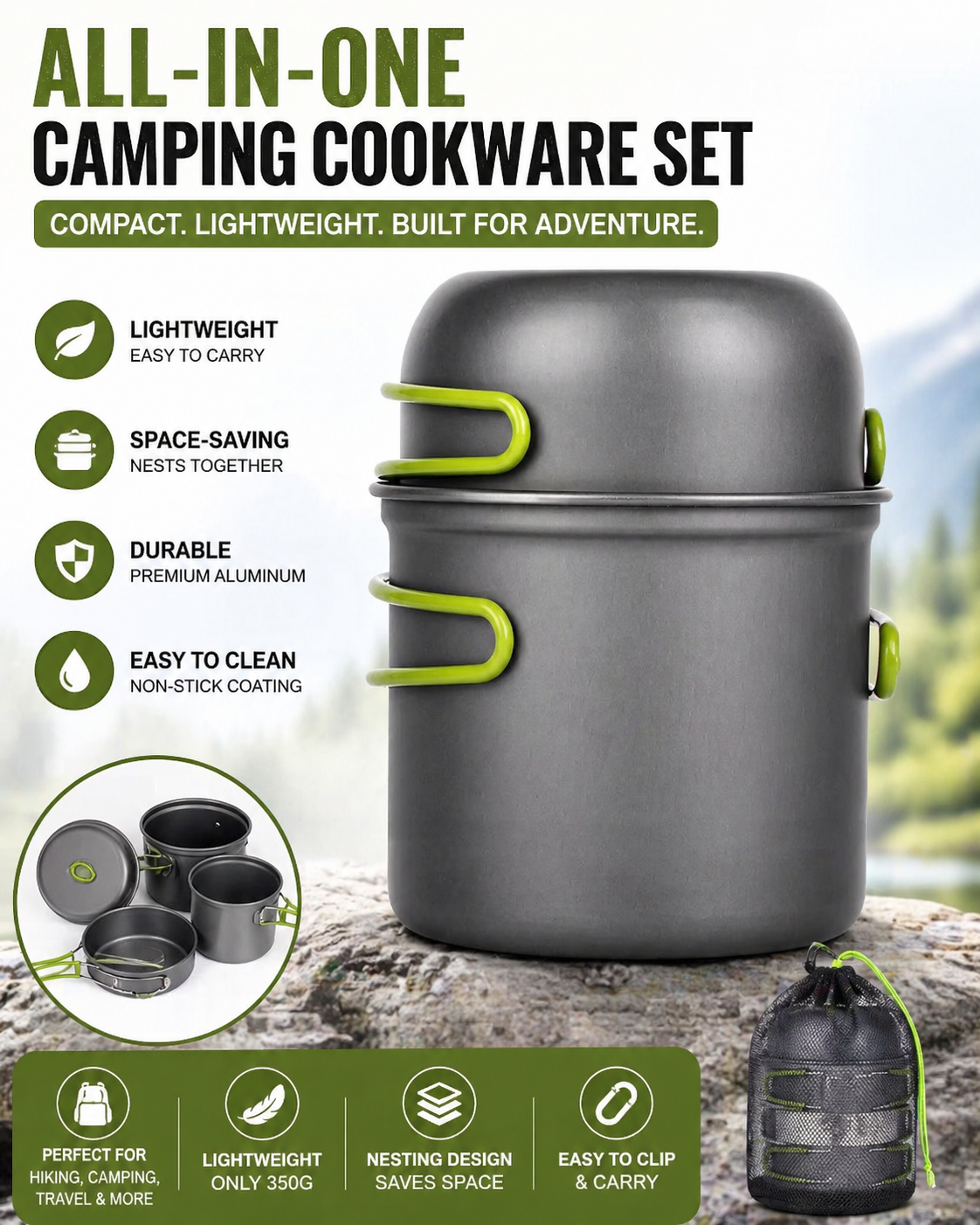 CampChef™ Portable Non-Stick Cookware Set