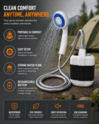 AquaFlow™ Portable Camping Shower Kit