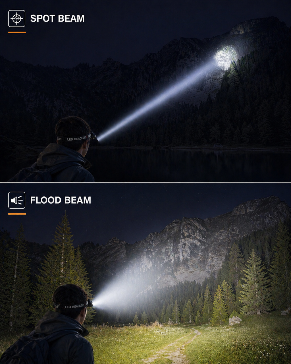 LumaBeam™ Rechargeable Outdoor Headlamp