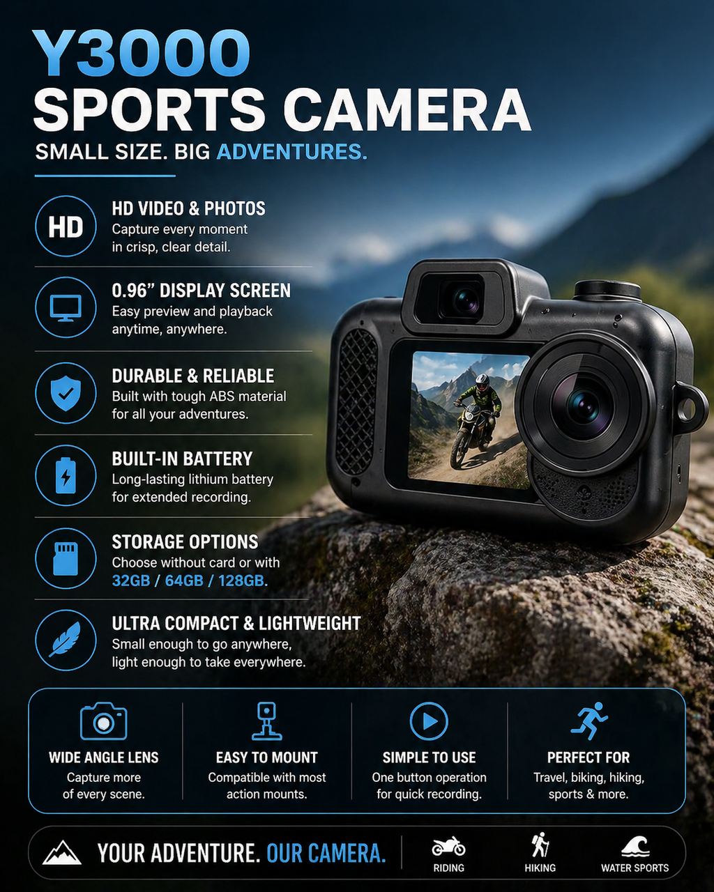ActionCam Pro™ 4K Outdoor Sports Camera