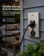WeatherShield™ Outdoor Ethernet Wall Outlet (IP67 Waterproof RJ45)