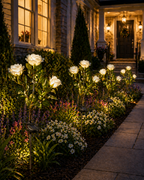 SolarGlow™ White Rose Garden Lights