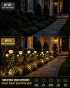 SolarGlow™ White Rose Garden Lights