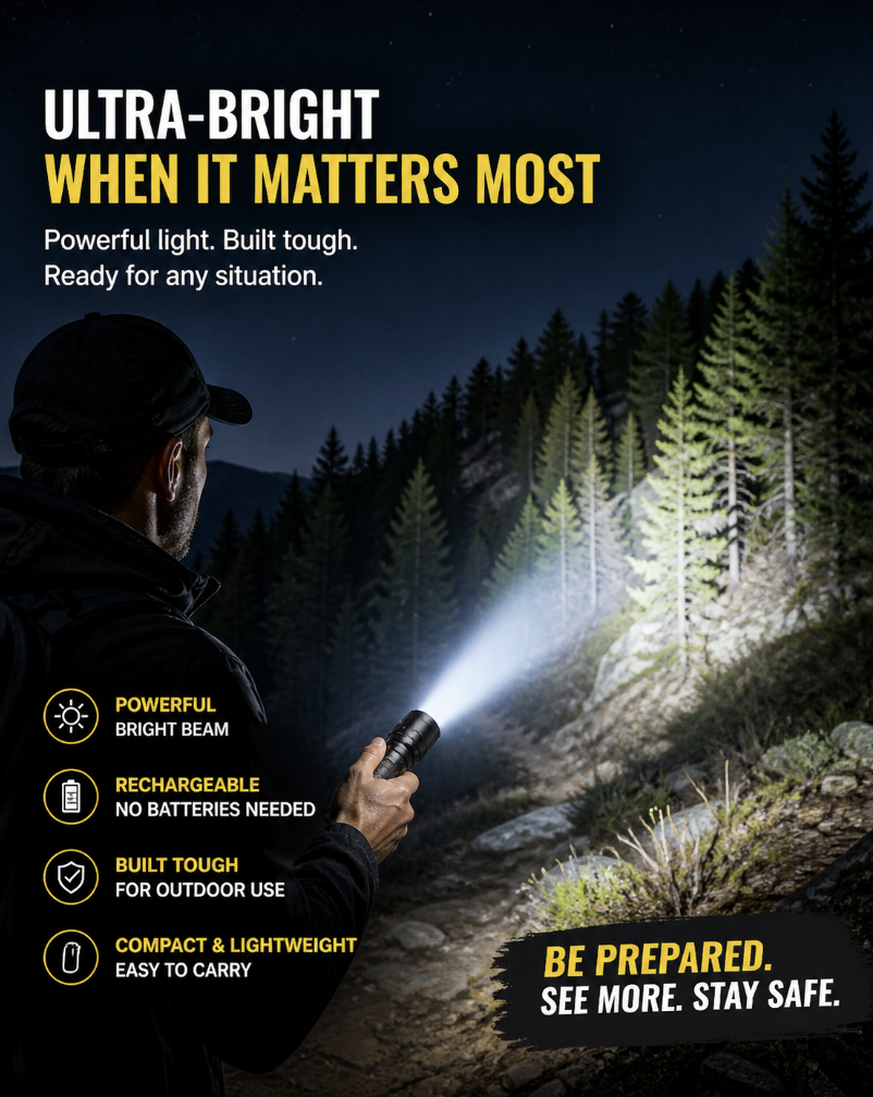LumaForce™ Rechargeable Tactical Flashlight