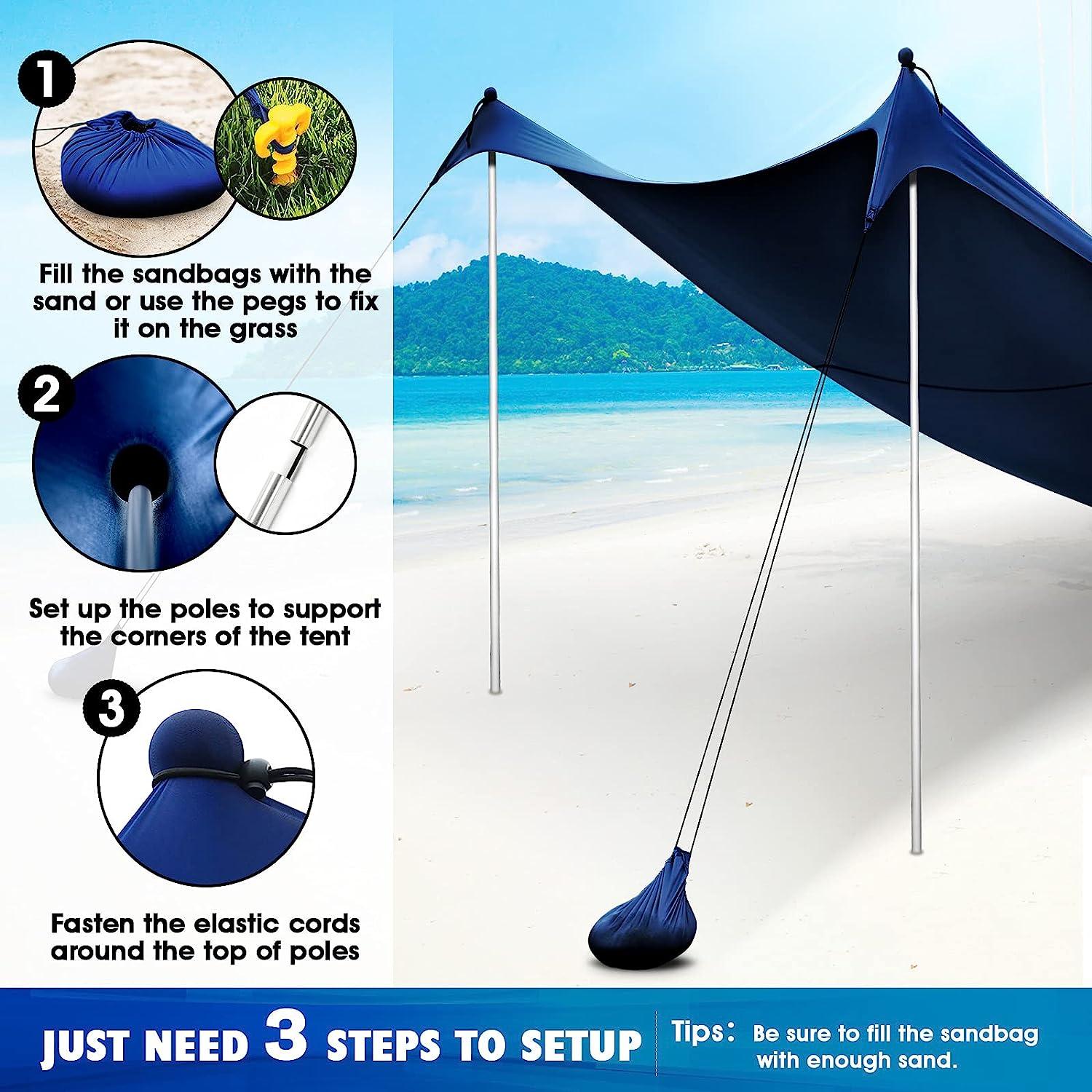 ShadeFlow™ Beach Canopy Tent (UPF 50+)